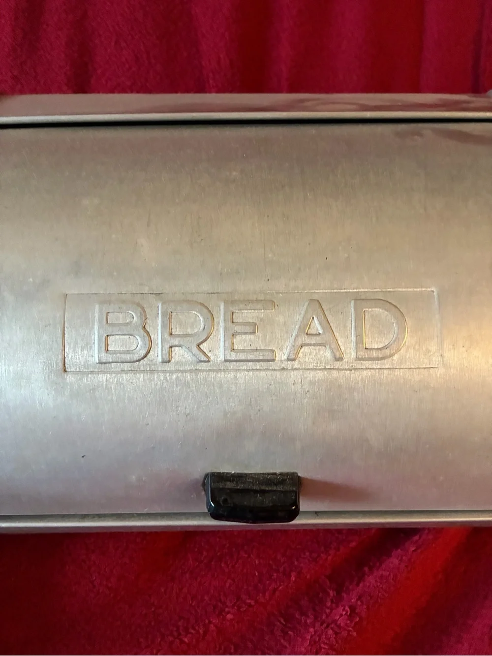 Vintage 1960’s aluminum Roll-Top Bread Box - Countertop Storage